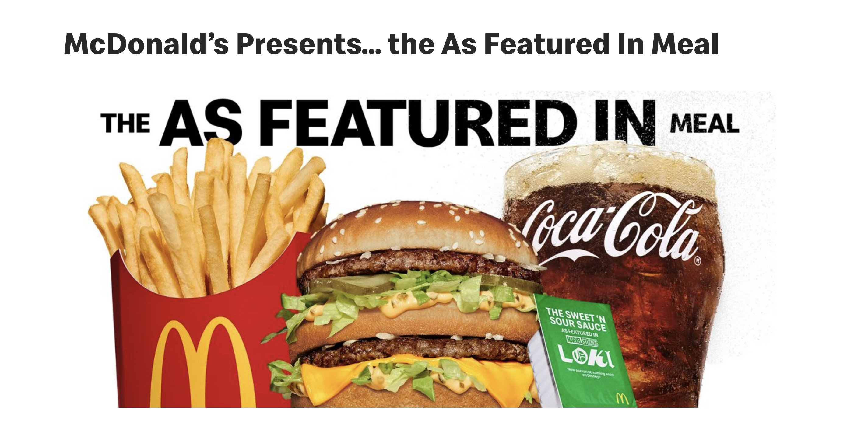 McDonald's As Featured In Meal